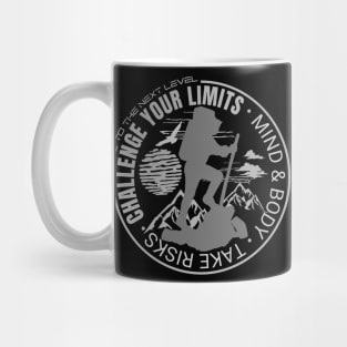 Challenge Your Limits Next Level Inspirational Quote Phrase Text Mug